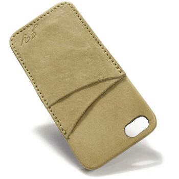 Skinndeksel iPhone SE 5S to kredittkort Vegetabilsk garvet tilpassede farger